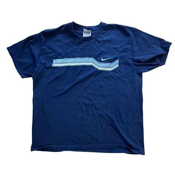 Nike Tops - VINTAGE x NIKE Mens Womens 90s Y2K Navy Blue Tee